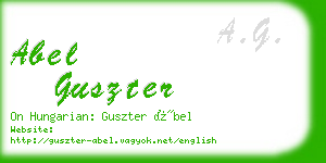 abel guszter business card